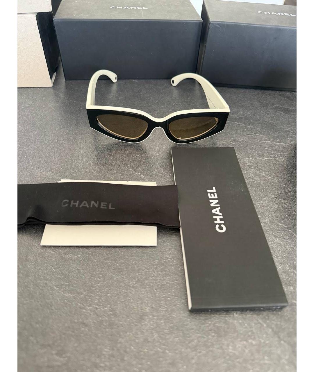 CHANEL Черные пластиковые солнцезащитные очки, фото 7