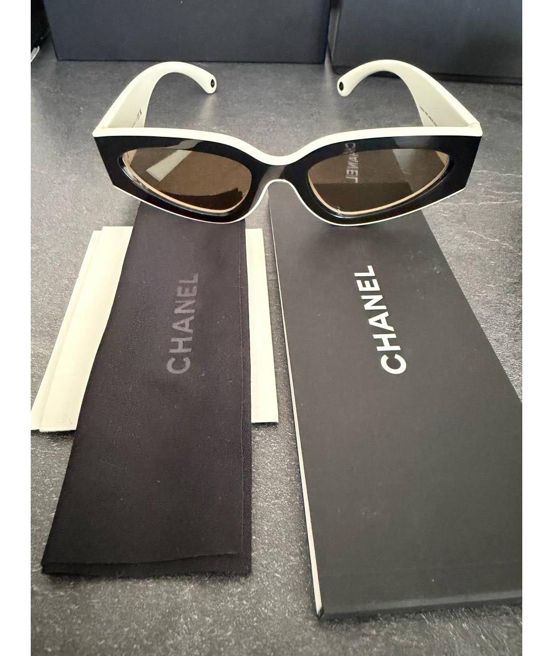 CHANEL Черные пластиковые солнцезащитные очки, фото 4