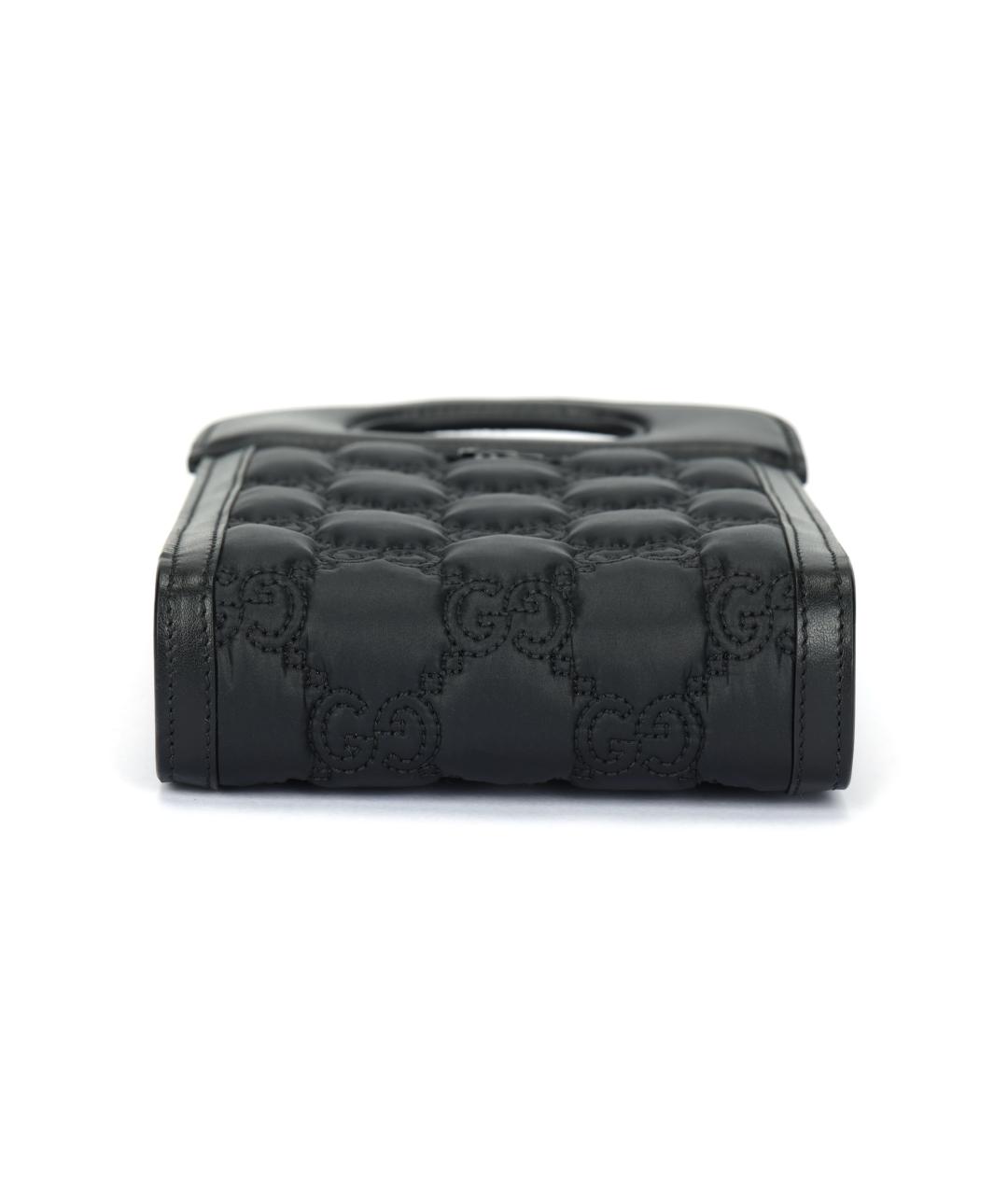 GUCCI Черная кожаная сумка через плечо, фото 4