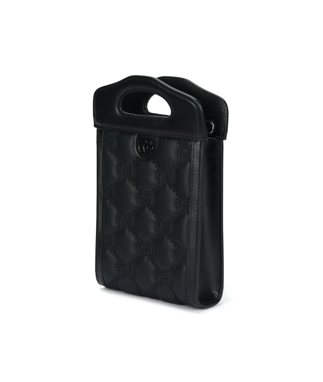 GUCCI Черная кожаная сумка через плечо, фото 2