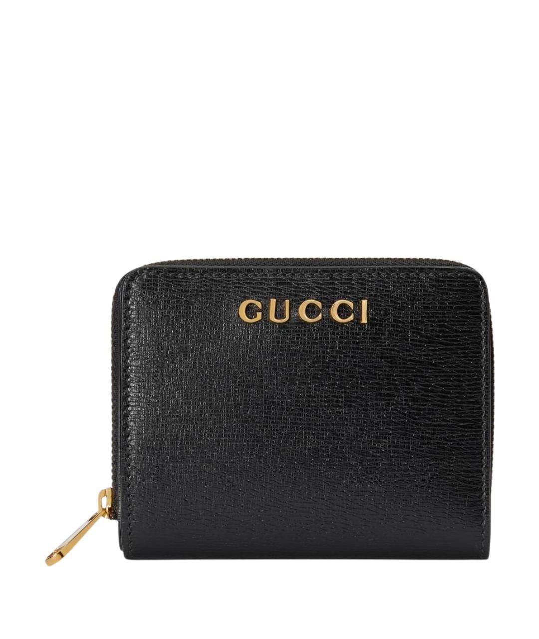 GUCCI Черный кожаный кошелек, фото 1