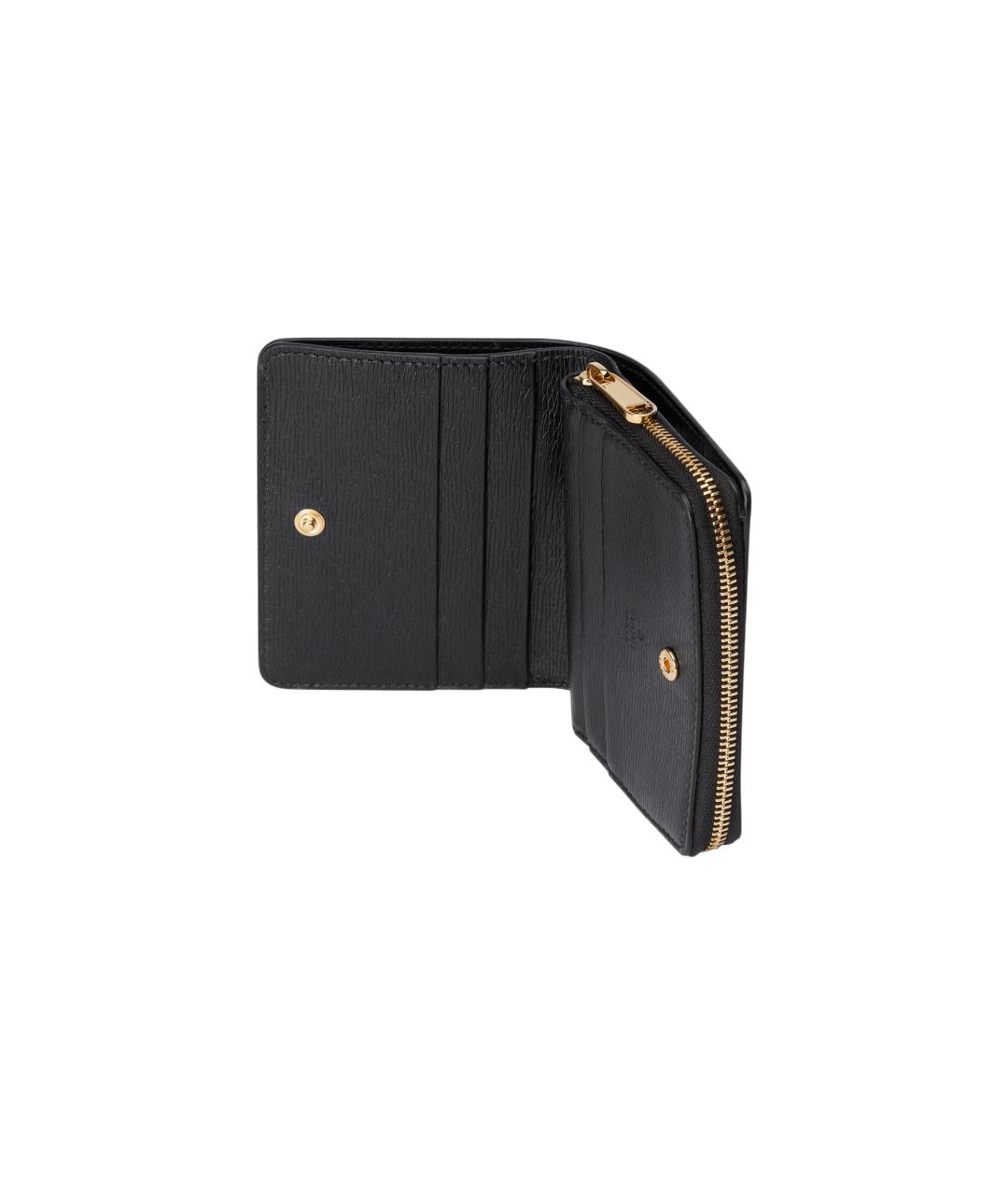 GUCCI Черный кожаный кошелек, фото 4