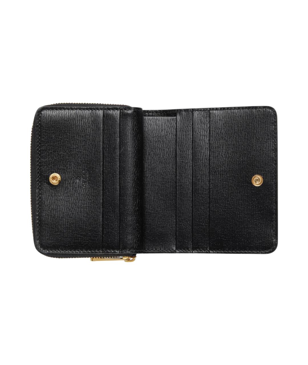 GUCCI Черный кожаный кошелек, фото 5