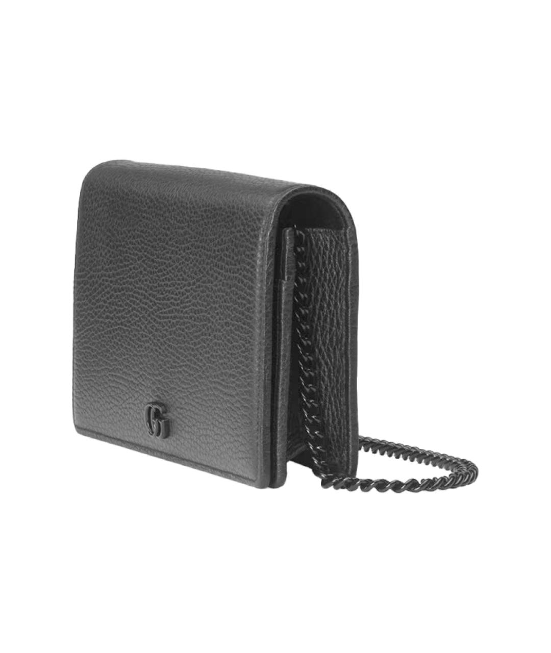 GUCCI Серая кожаная сумка через плечо, фото 2