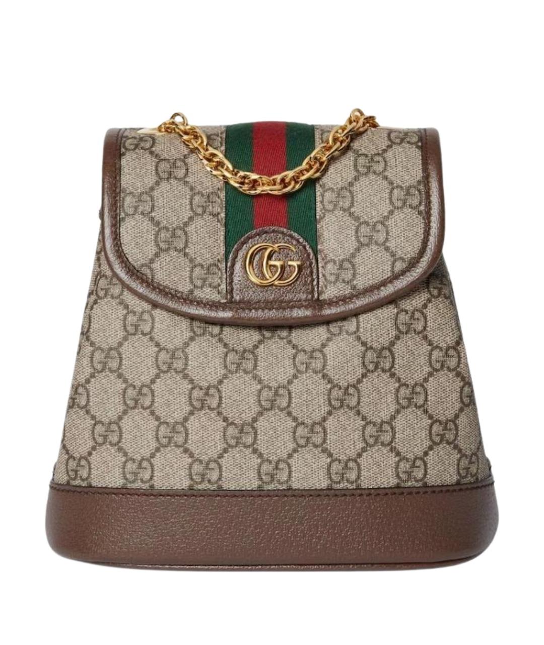 GUCCI Коричневый рюкзак, фото 1