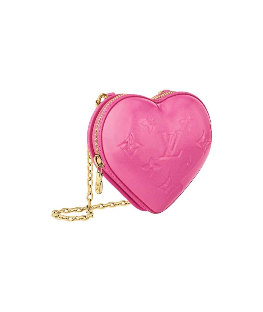 LOUIS VUITTON Розовый кожаный кошелек, фото 2