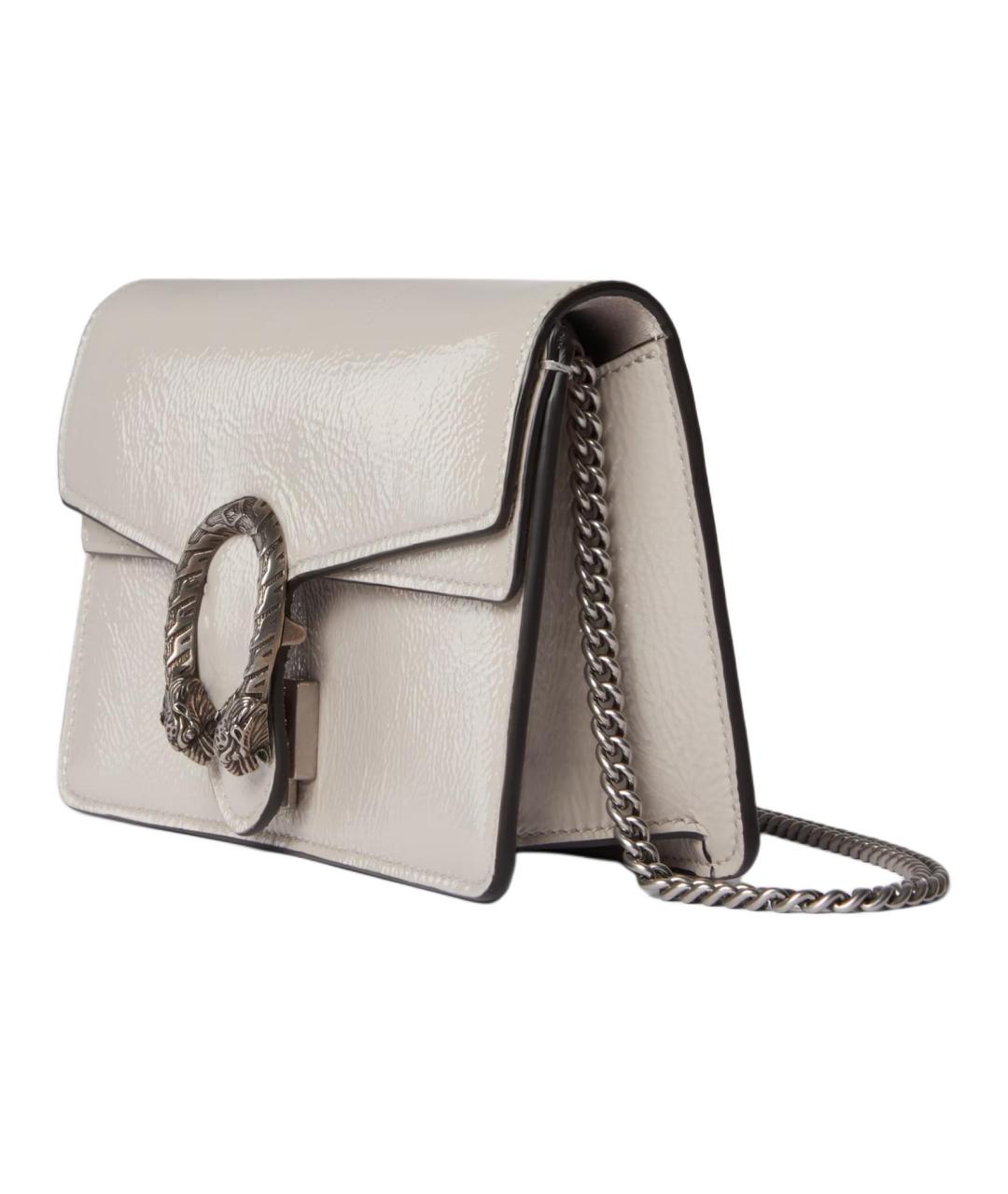 GUCCI Белая кожаная сумка через плечо, фото 2