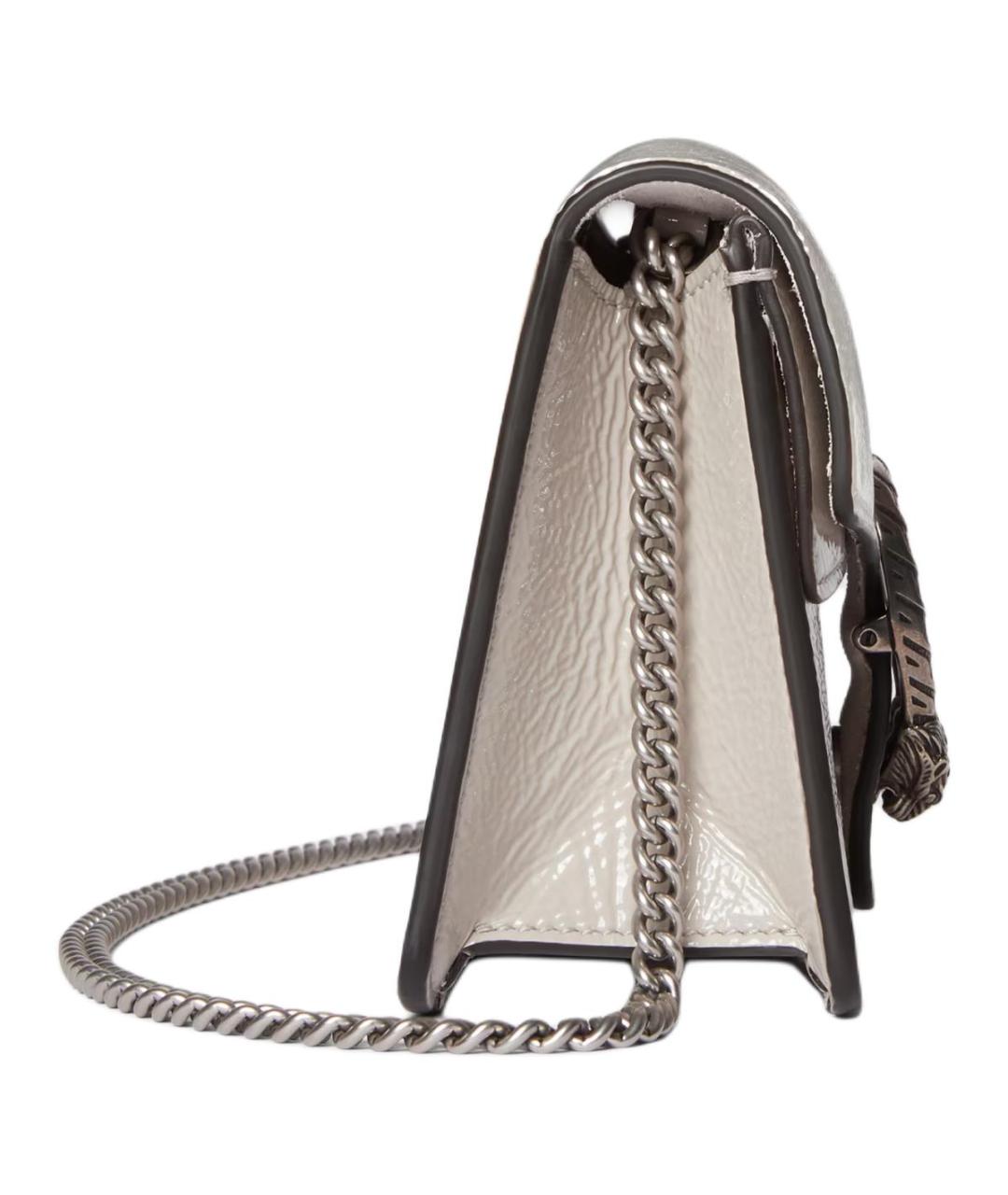 GUCCI Белая кожаная сумка через плечо, фото 3