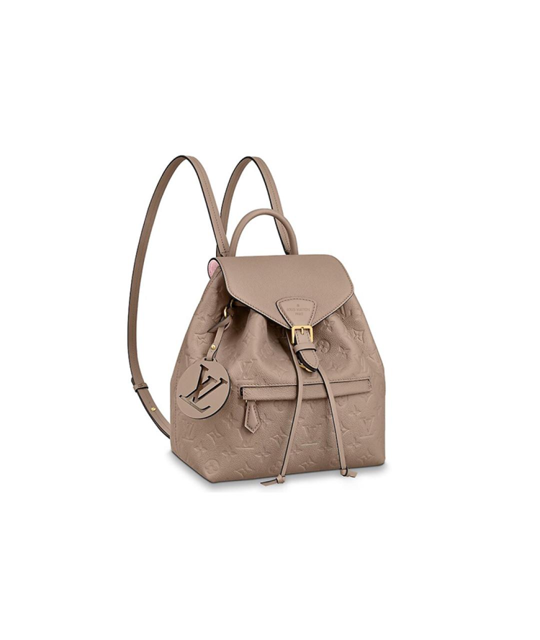 LOUIS VUITTON Бежевый кожаный рюкзак, фото 2
