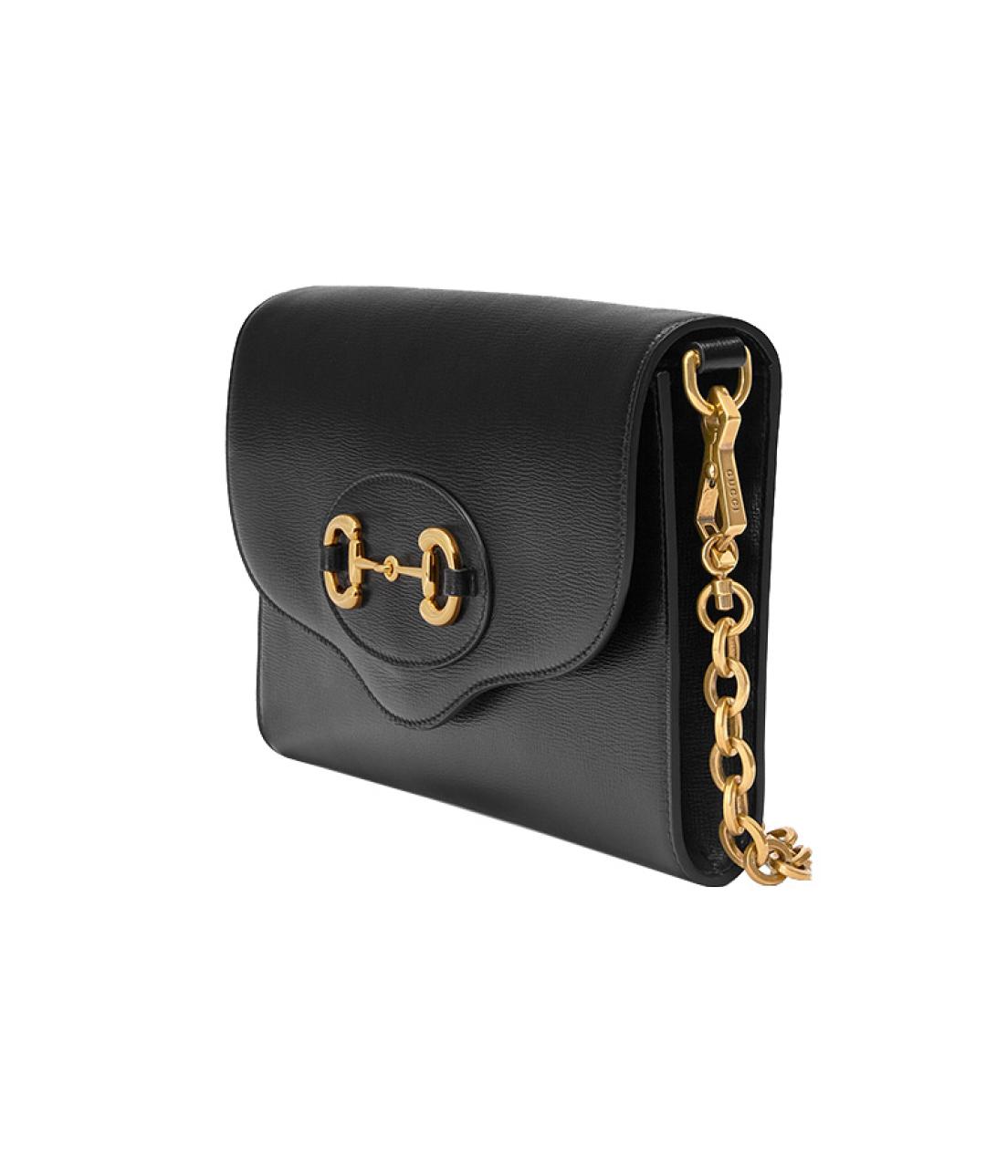 GUCCI Черная кожаная сумка через плечо, фото 2