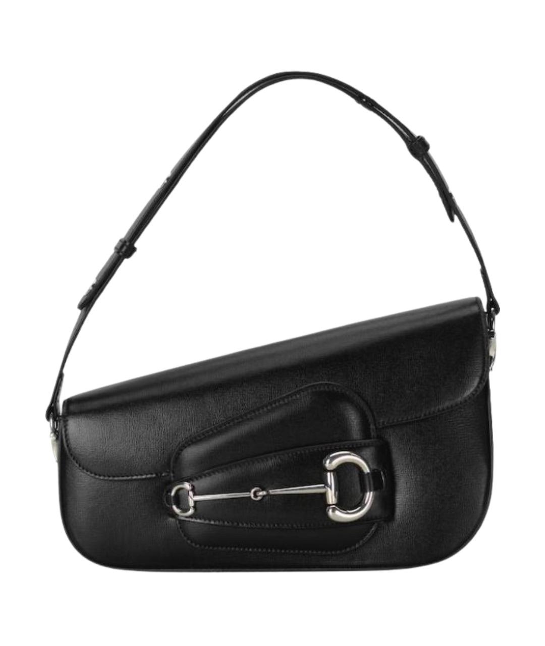 GUCCI Черная кожаная сумка через плечо, фото 1