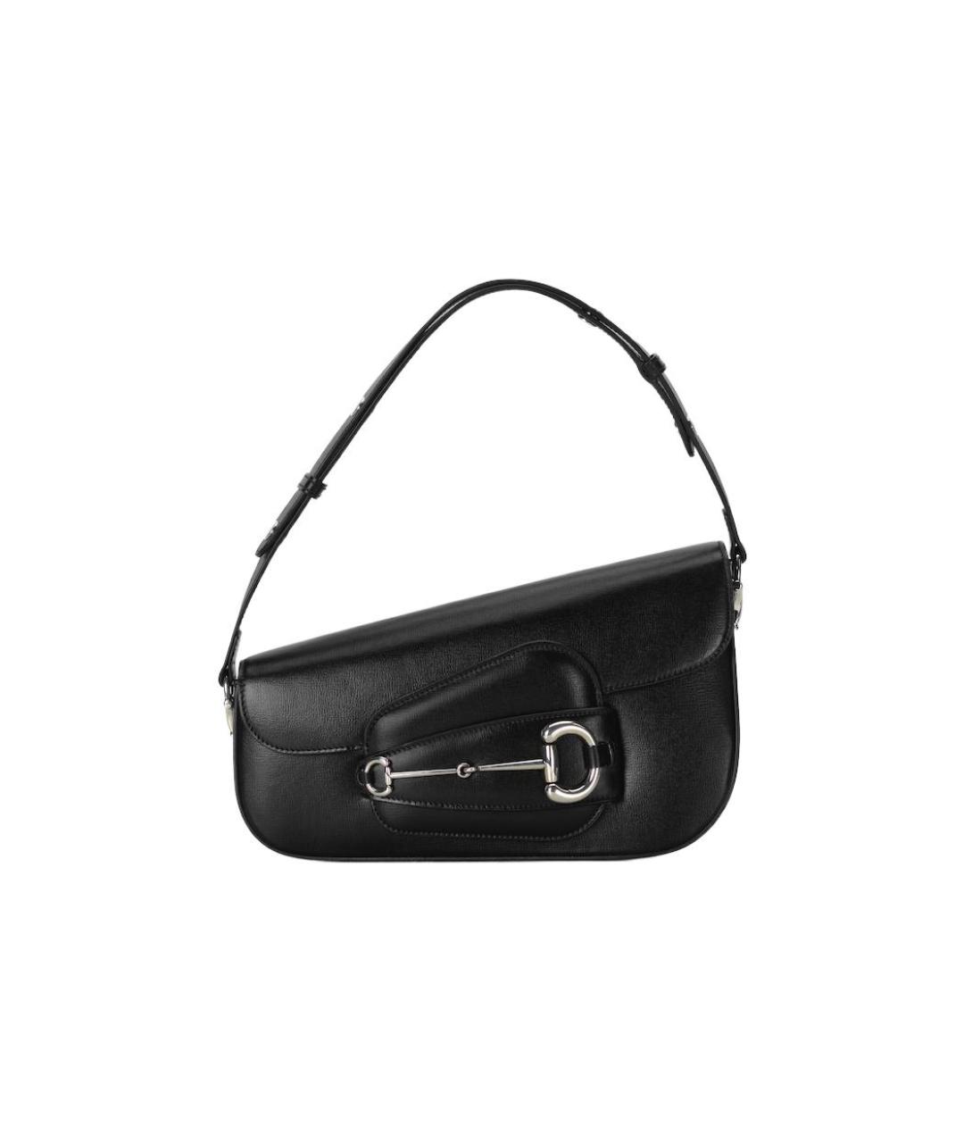 GUCCI Черная кожаная сумка через плечо, фото 6