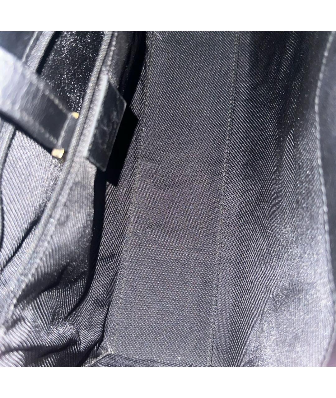 GUCCI Черная кожаная сумка с короткими ручками, фото 4