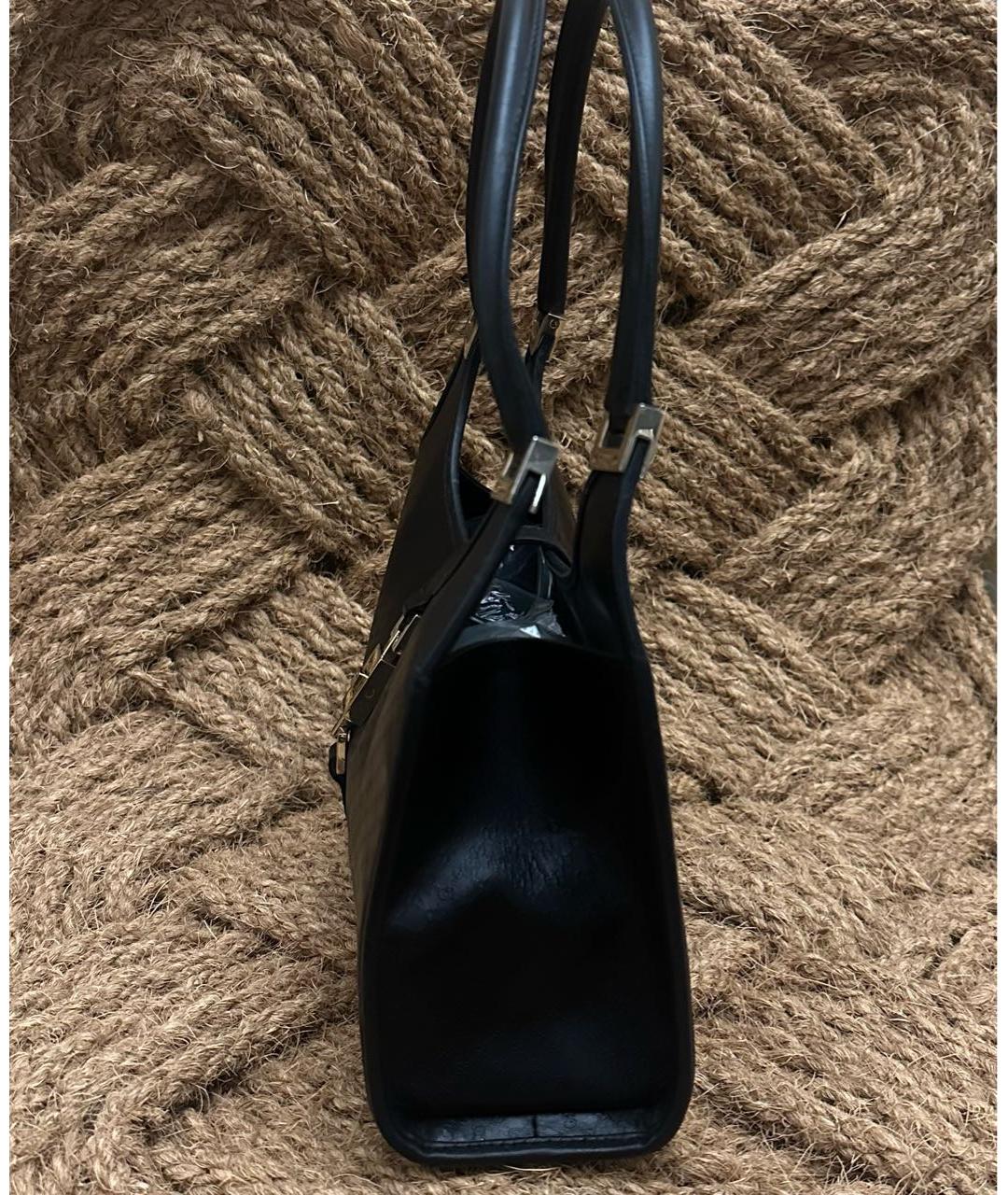 GUCCI Черная кожаная сумка с короткими ручками, фото 3