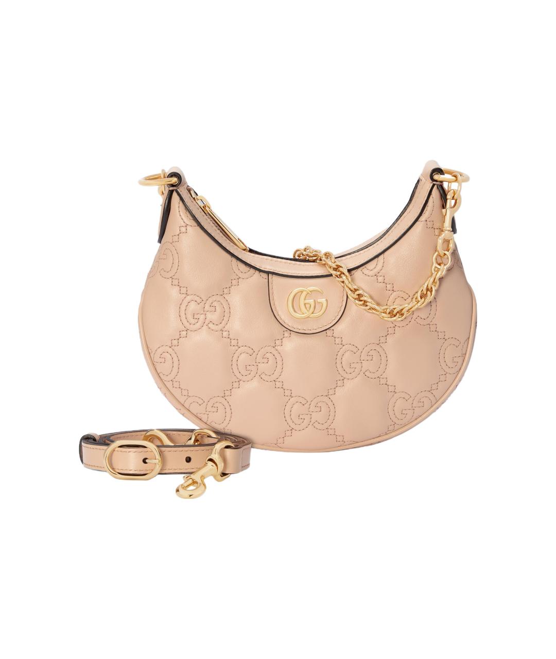 GUCCI Бежевая кожаная сумка через плечо, фото 2