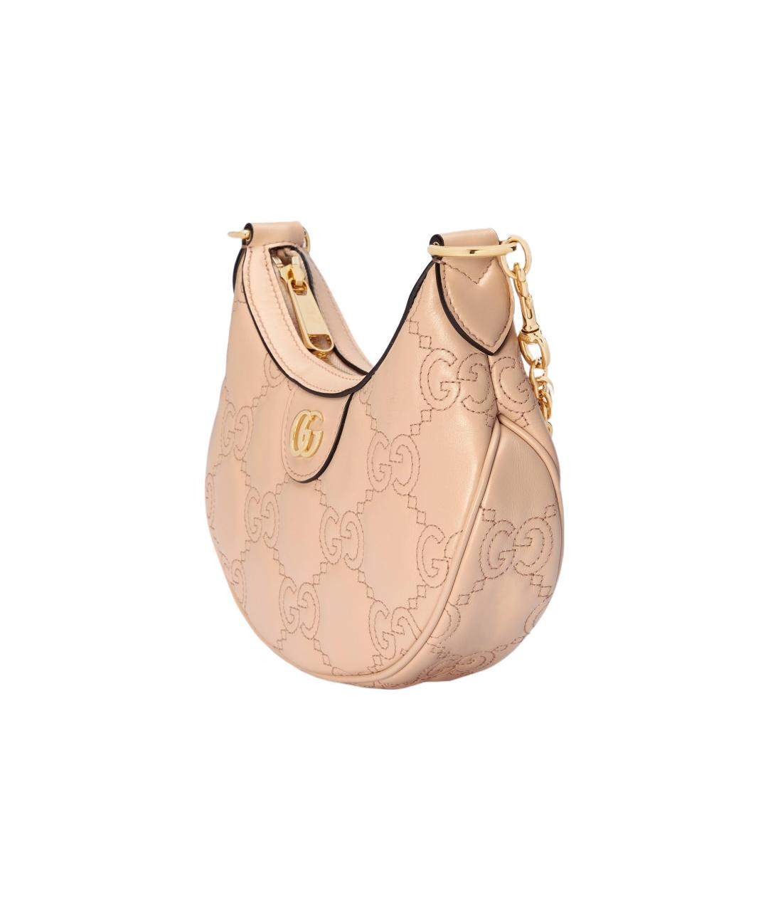 GUCCI Бежевая кожаная сумка через плечо, фото 3