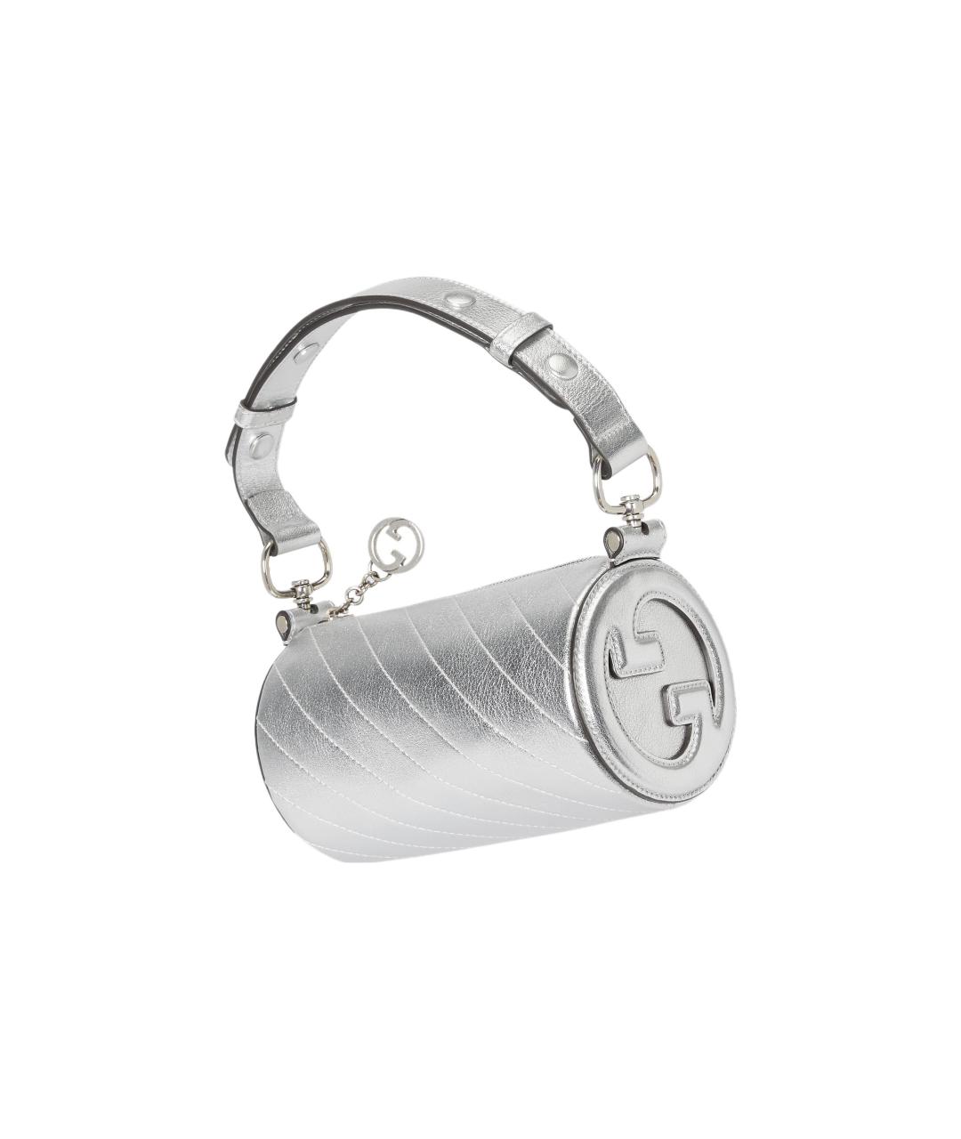 GUCCI Серебряная кожаная сумка через плечо, фото 2