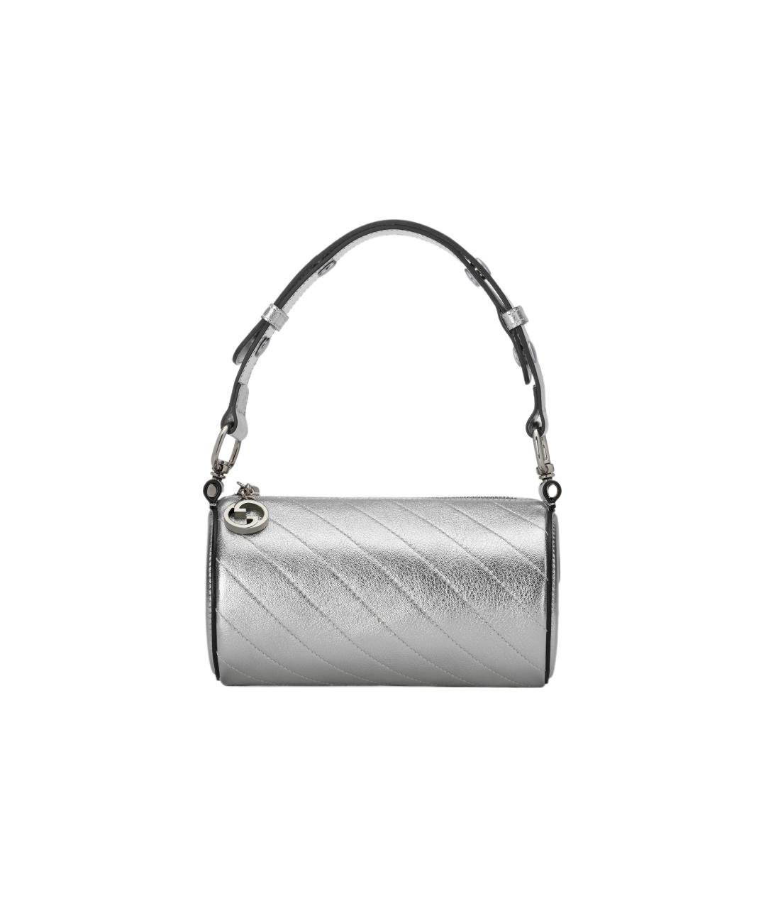 GUCCI Серебряная кожаная сумка через плечо, фото 6