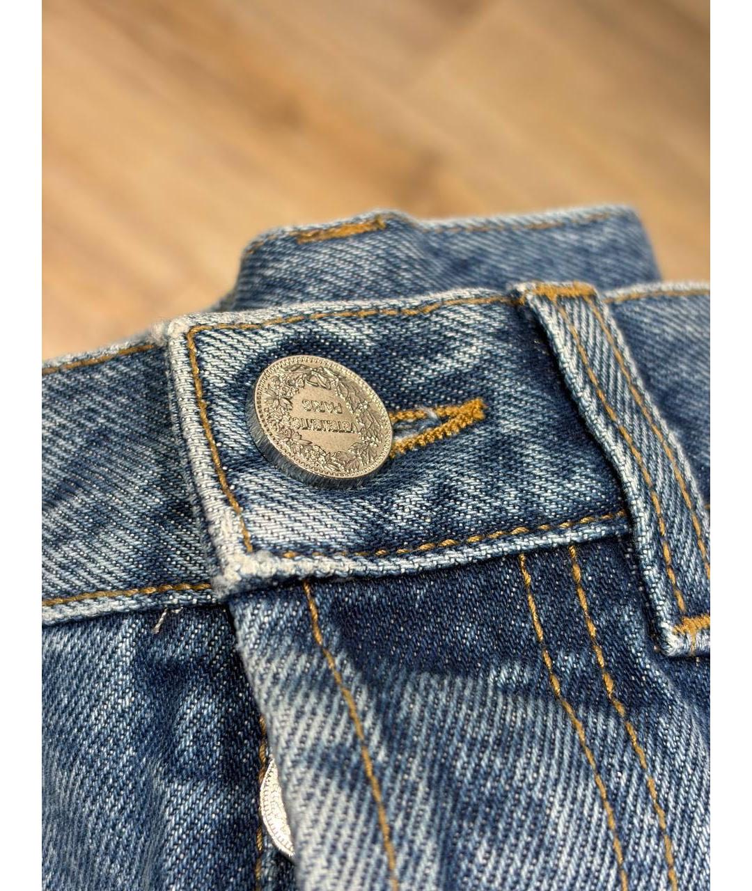 VETEMENTS Голубые деним шорты, фото 5