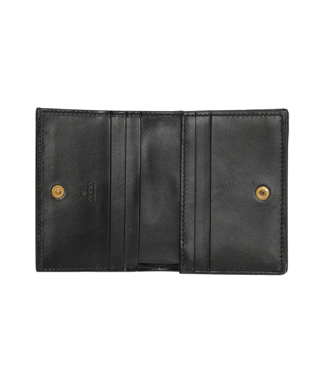 GUCCI Черный кожаный кошелек, фото 4