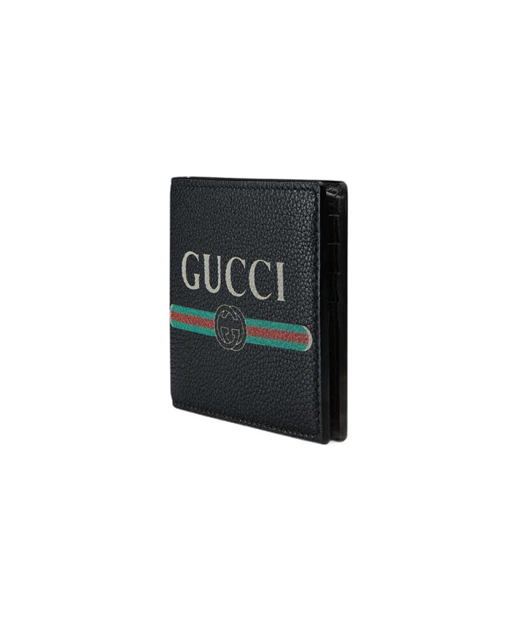 GUCCI Черный кожаный кошелек, фото 2