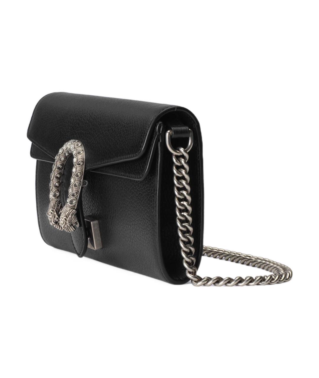 GUCCI Черная кожаная сумка через плечо, фото 2