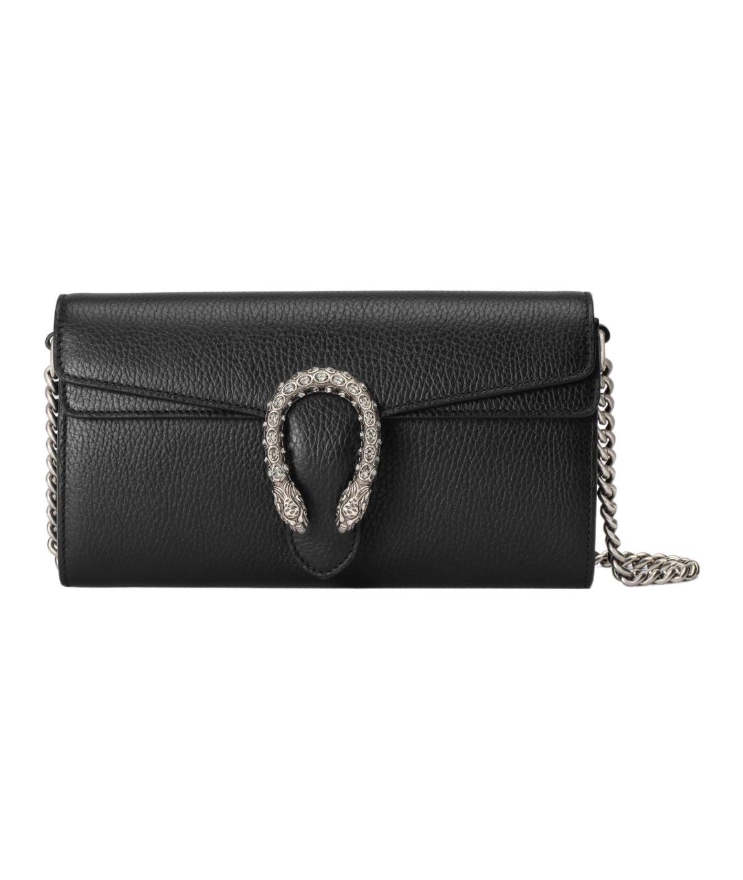 GUCCI Черная кожаная сумка через плечо, фото 1