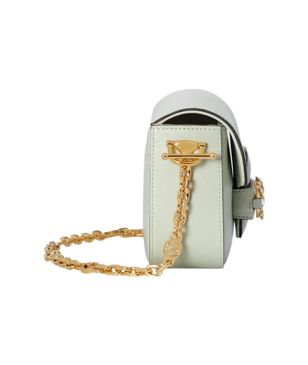 GUCCI Салатовая кожаная сумка через плечо, фото 4