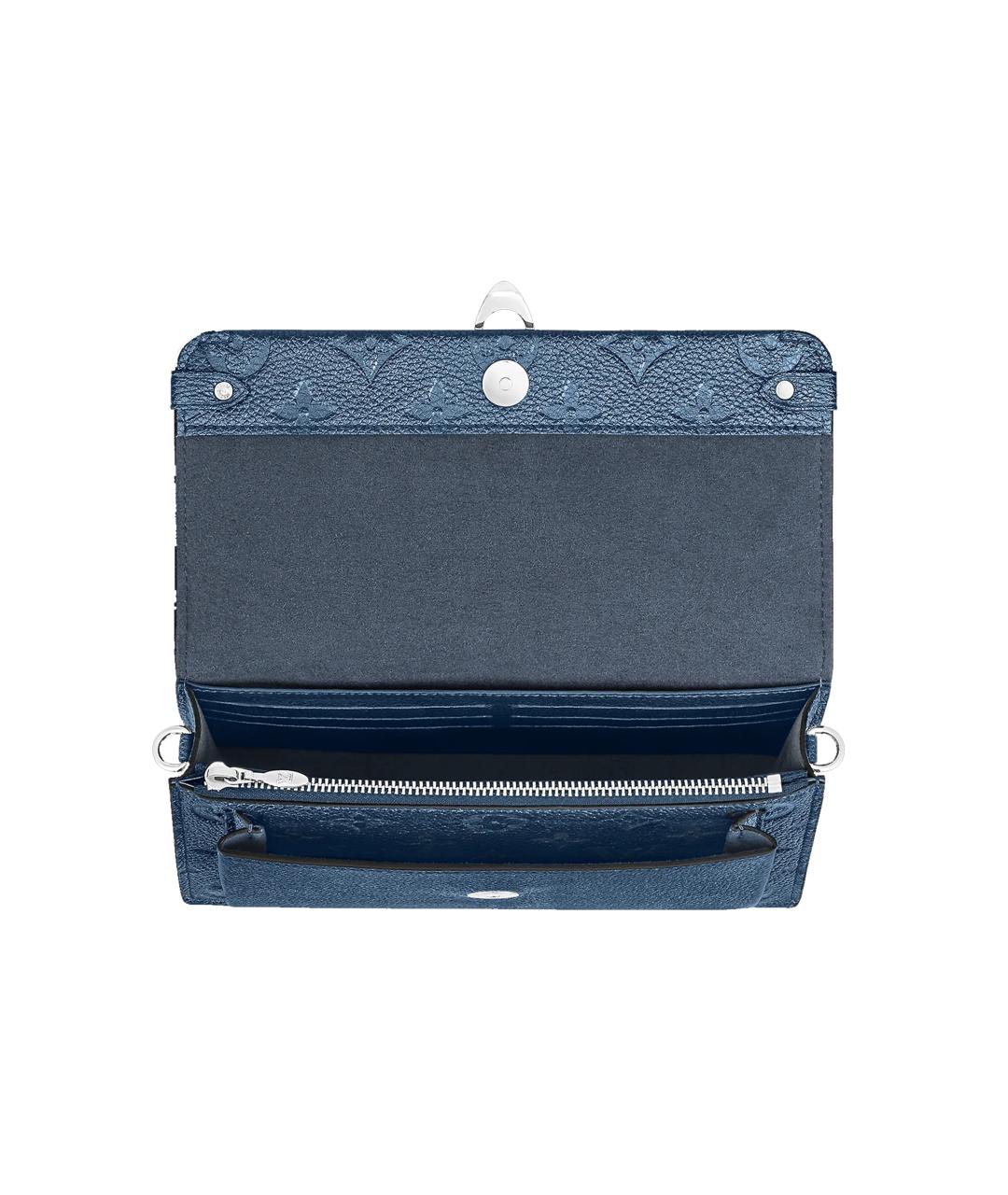 LOUIS VUITTON Синяя кожаная сумка через плечо, фото 4