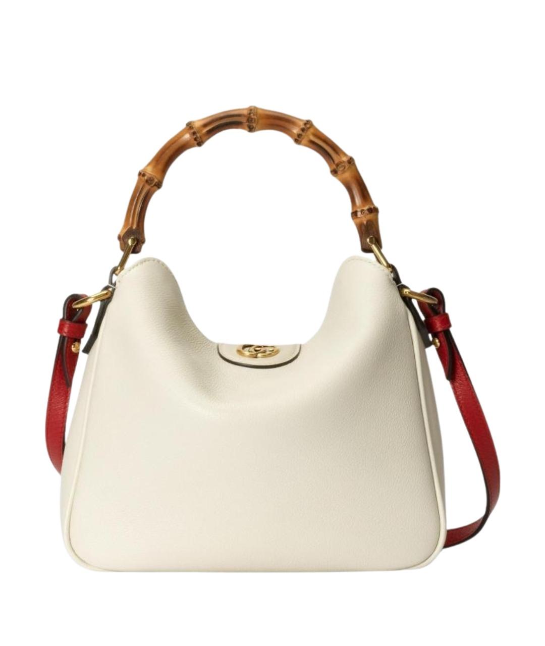 GUCCI Белая кожаная сумка через плечо, фото 1