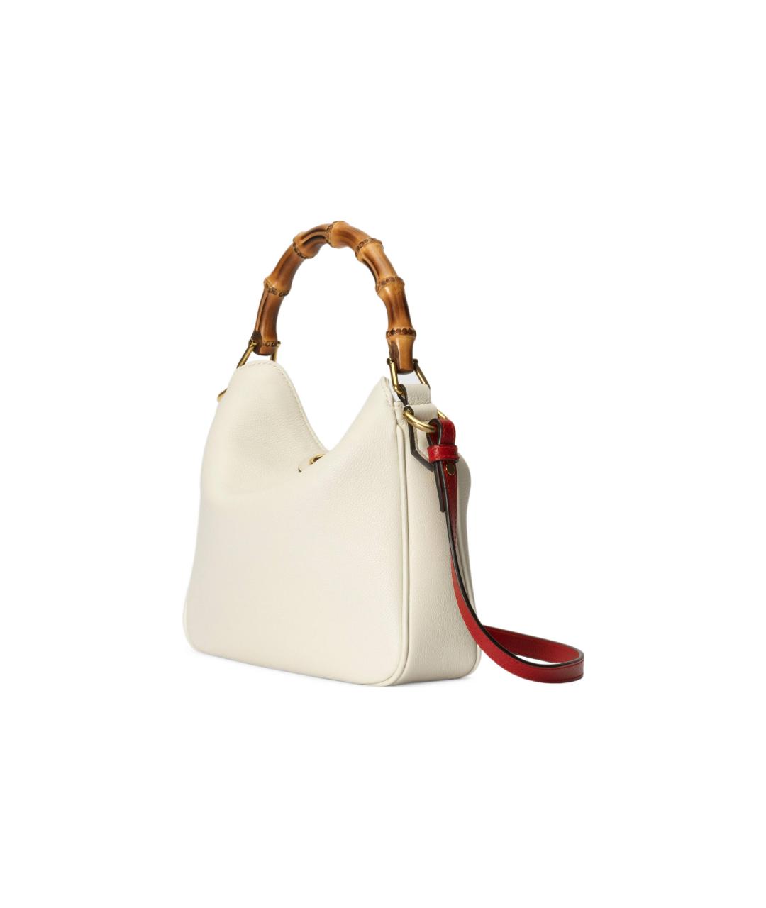 GUCCI Белая кожаная сумка через плечо, фото 4