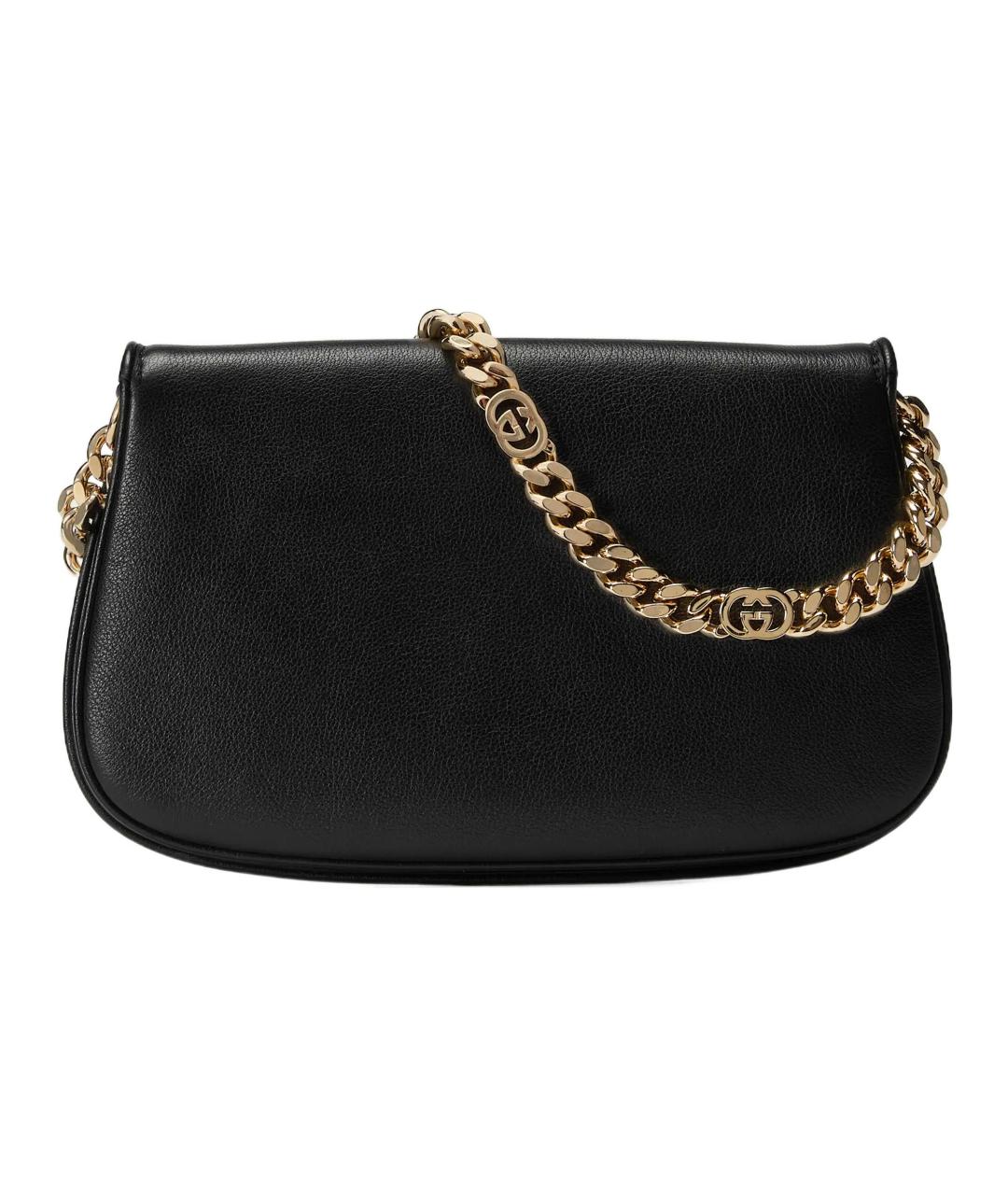 GUCCI Черная кожаная сумка через плечо, фото 4