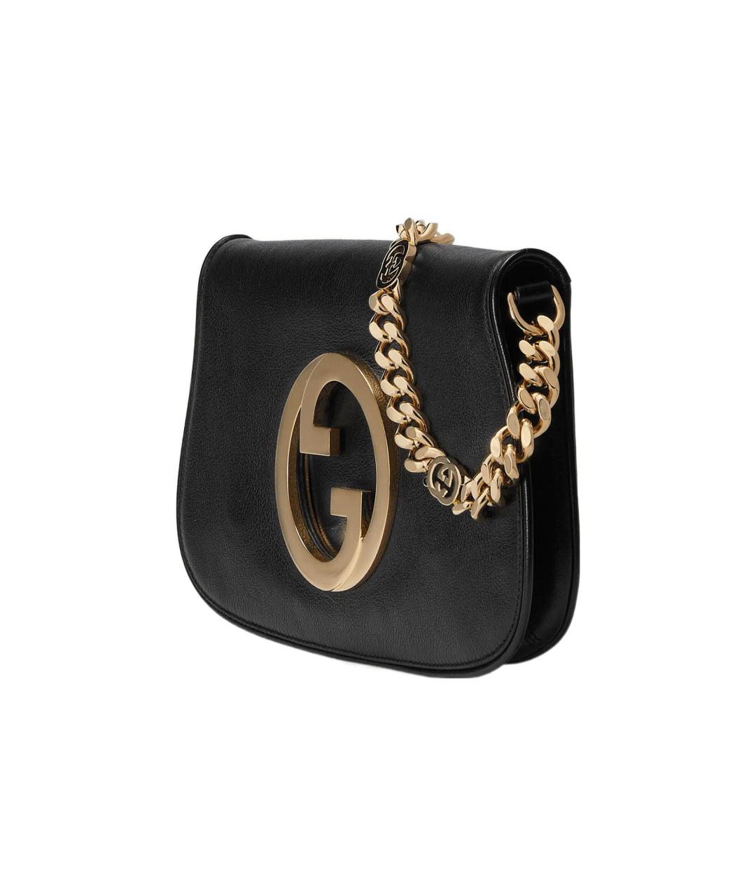 GUCCI Черная кожаная сумка через плечо, фото 5