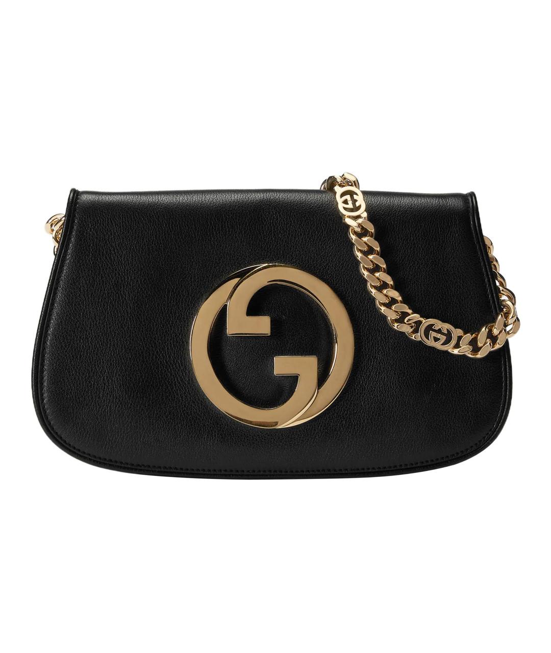 GUCCI Черная кожаная сумка через плечо, фото 1