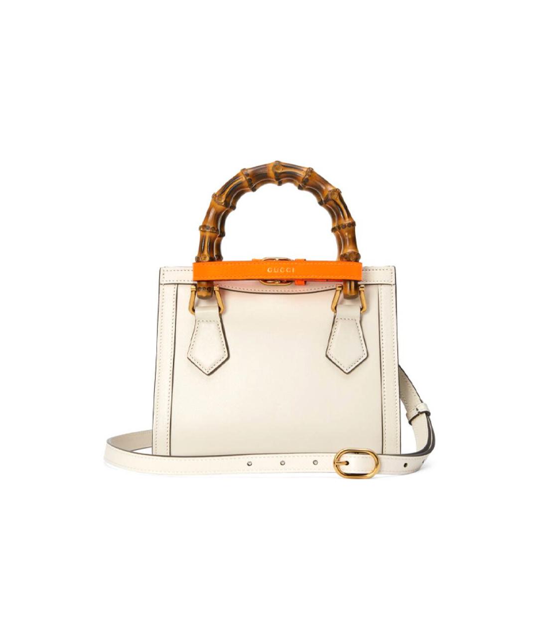 GUCCI Белая кожаная сумка через плечо, фото 4