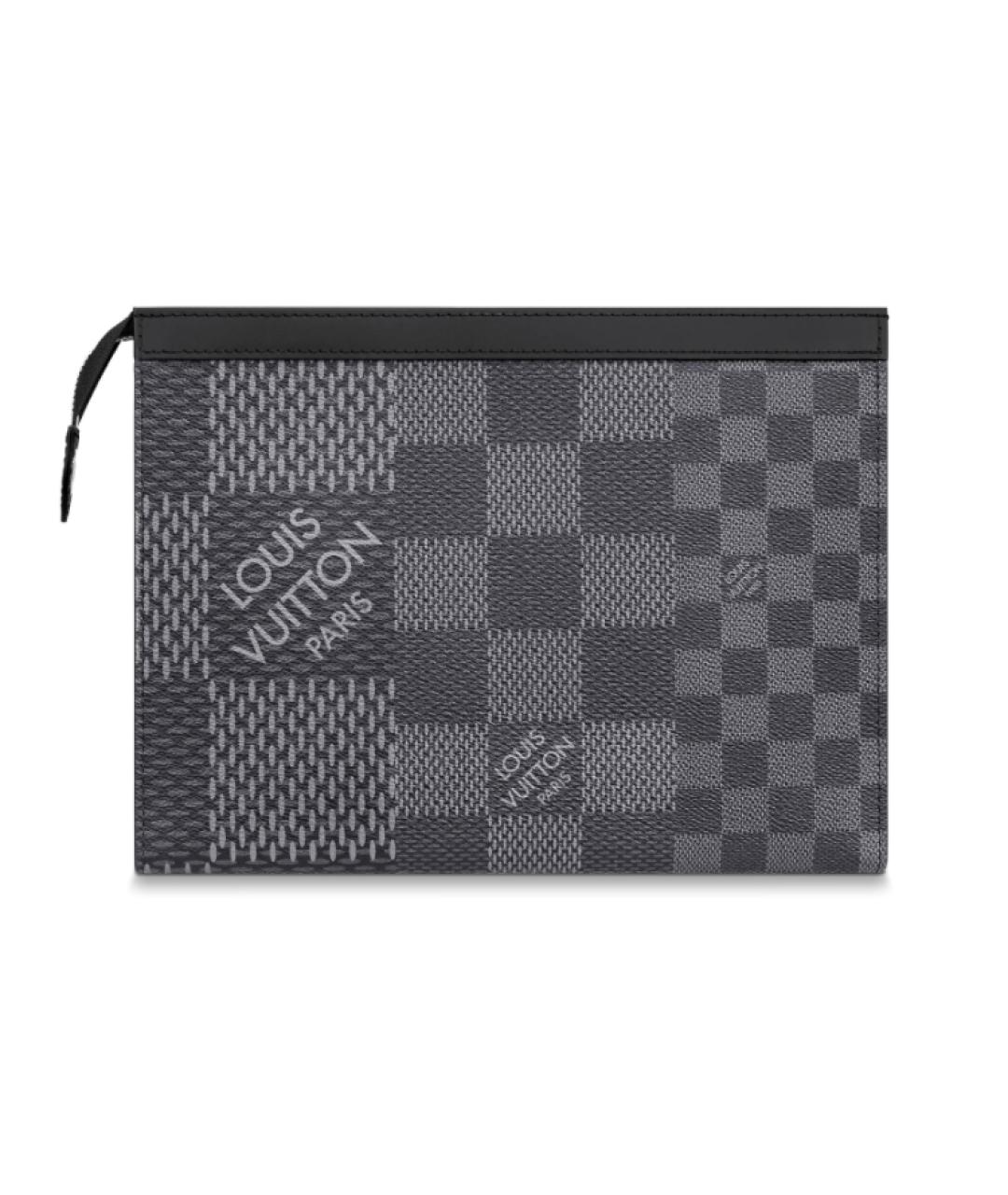 LOUIS VUITTON Антрацитовая барсетка, фото 1