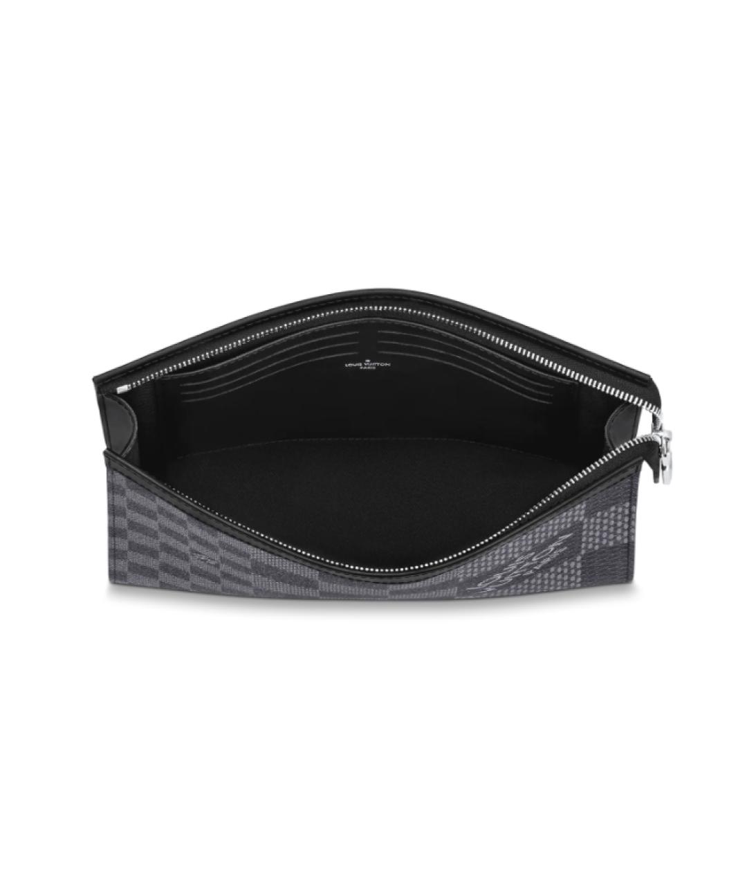 LOUIS VUITTON Антрацитовая барсетка, фото 4