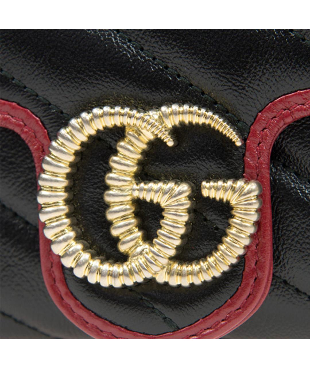 GUCCI Черная кожаная сумка через плечо, фото 5