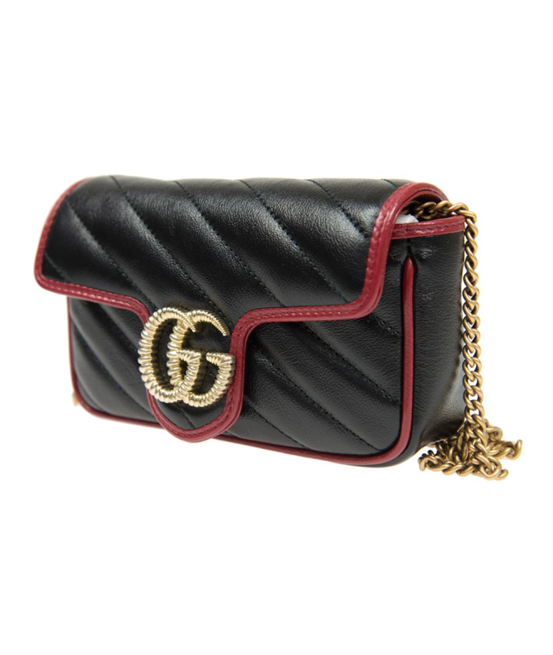 GUCCI Черная кожаная сумка через плечо, фото 2