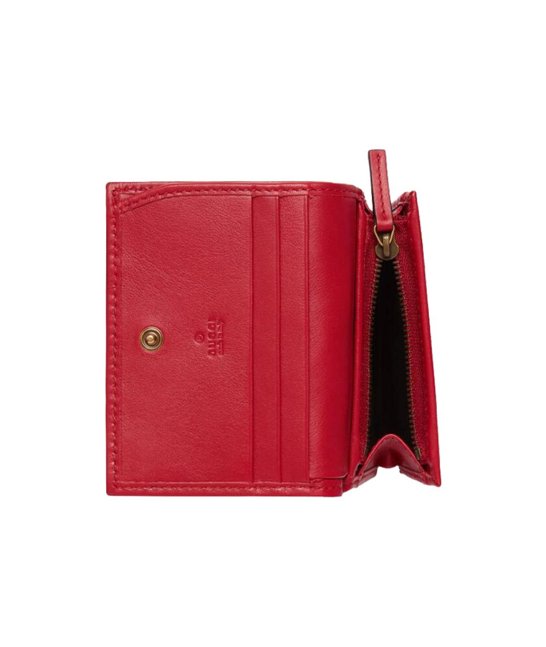 GUCCI Красный кожаный кошелек, фото 5