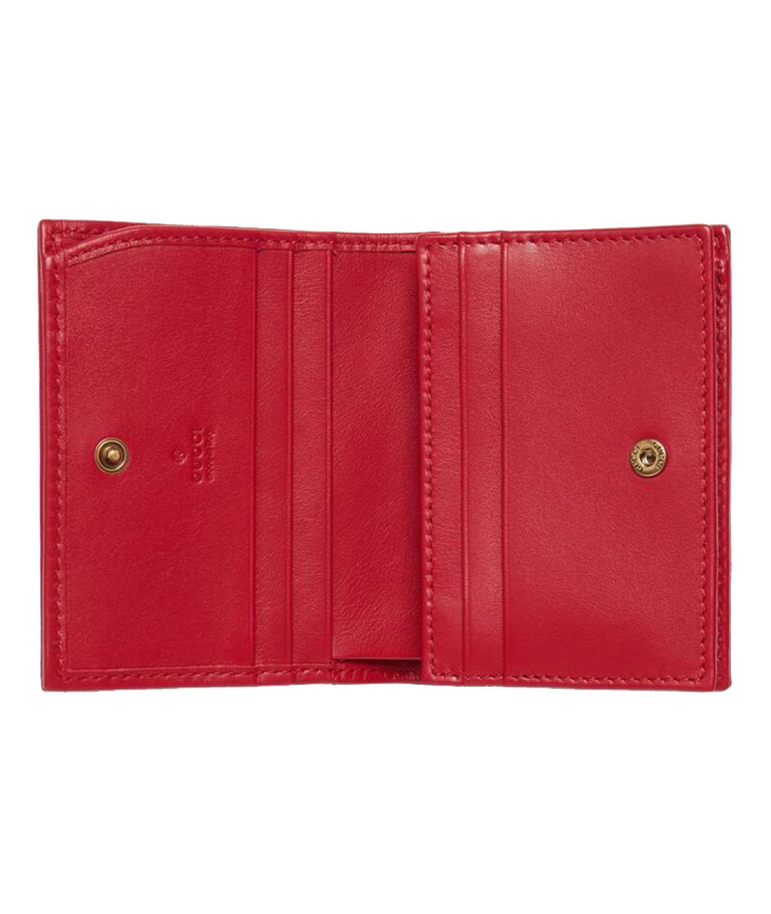 GUCCI Красный кожаный кошелек, фото 4