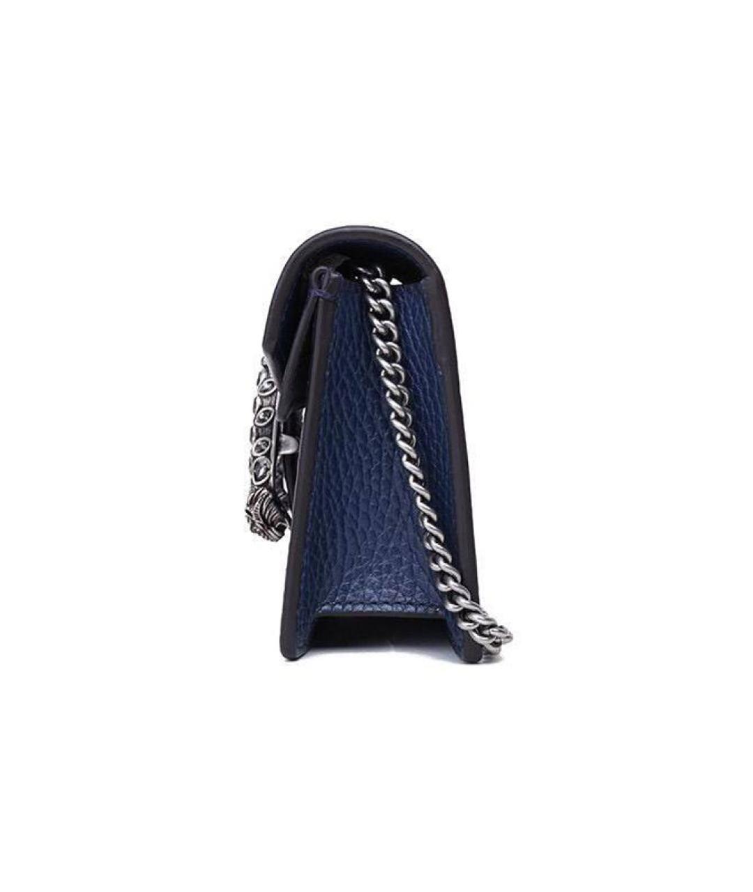 GUCCI Синяя кожаная сумка через плечо, фото 4