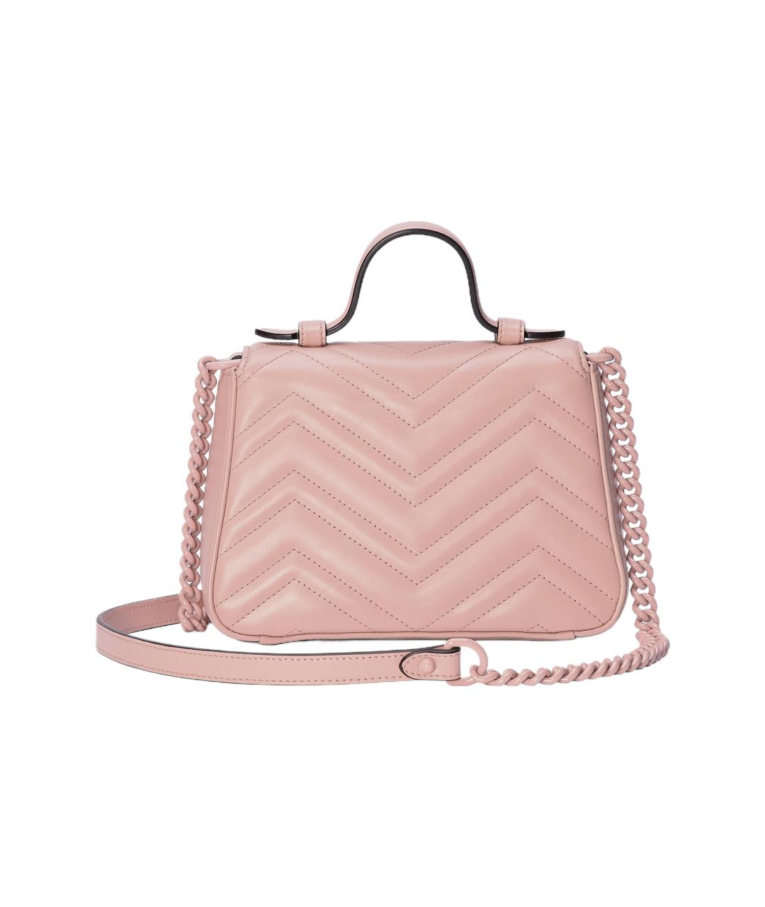 GUCCI Розовая кожаная сумка через плечо, фото 4