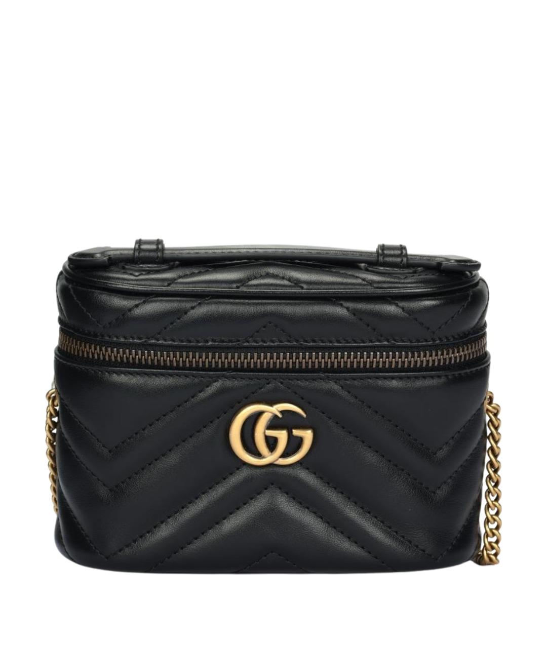 GUCCI Черная кожаная сумка через плечо, фото 1