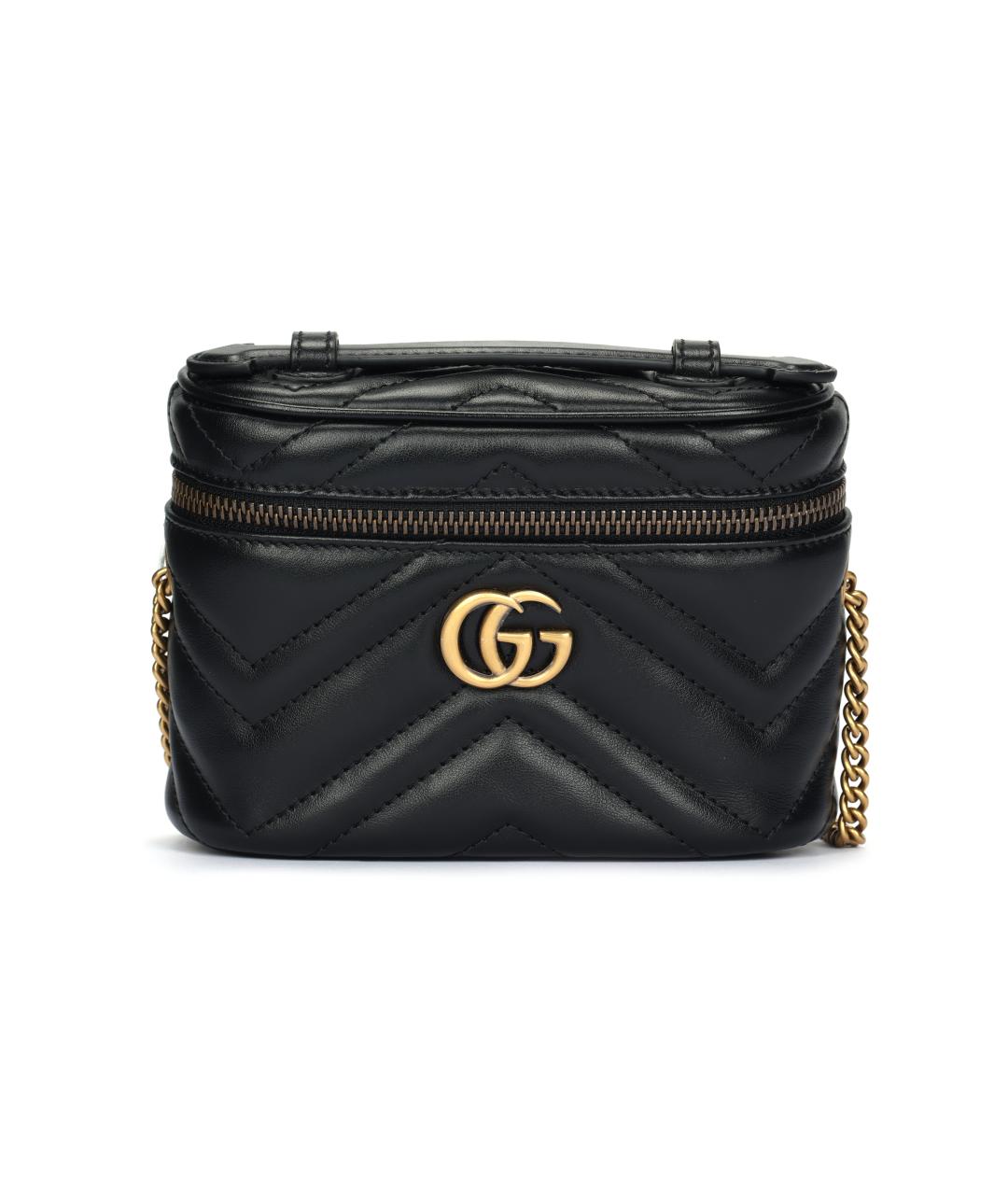 GUCCI Черная кожаная сумка через плечо, фото 5