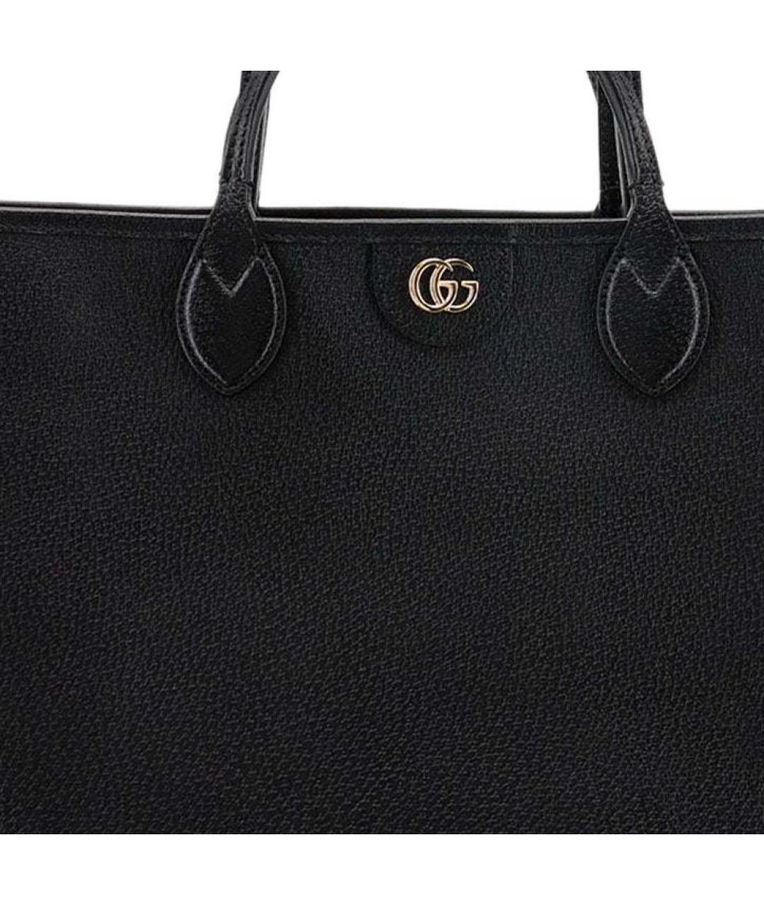 GUCCI Черная кожаная сумка через плечо, фото 5