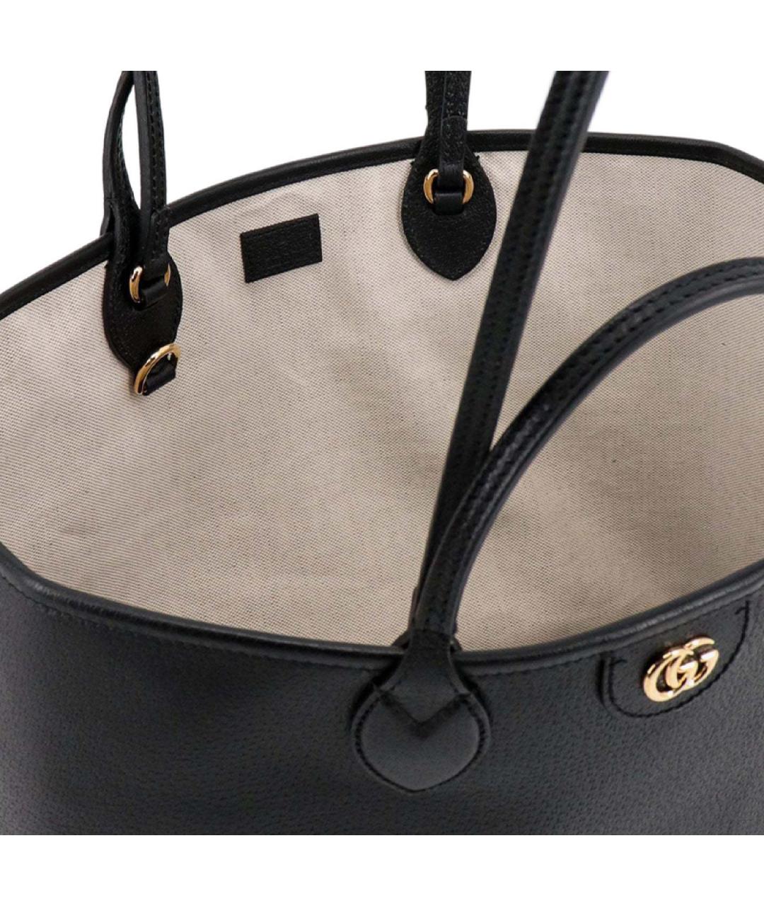 GUCCI Черная кожаная сумка через плечо, фото 4