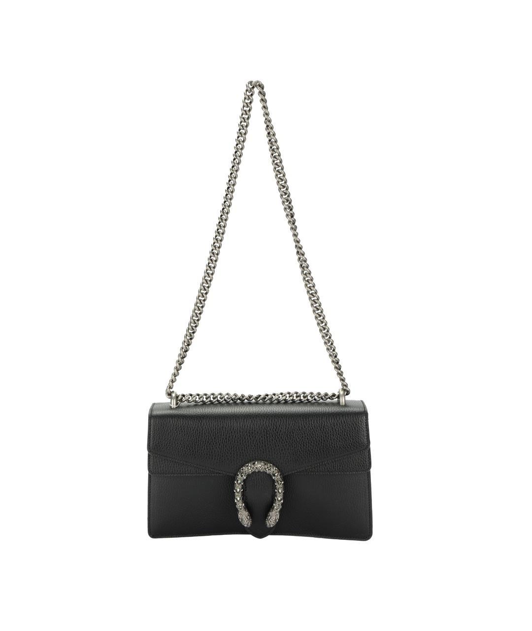 GUCCI Черная кожаная сумка через плечо, фото 1