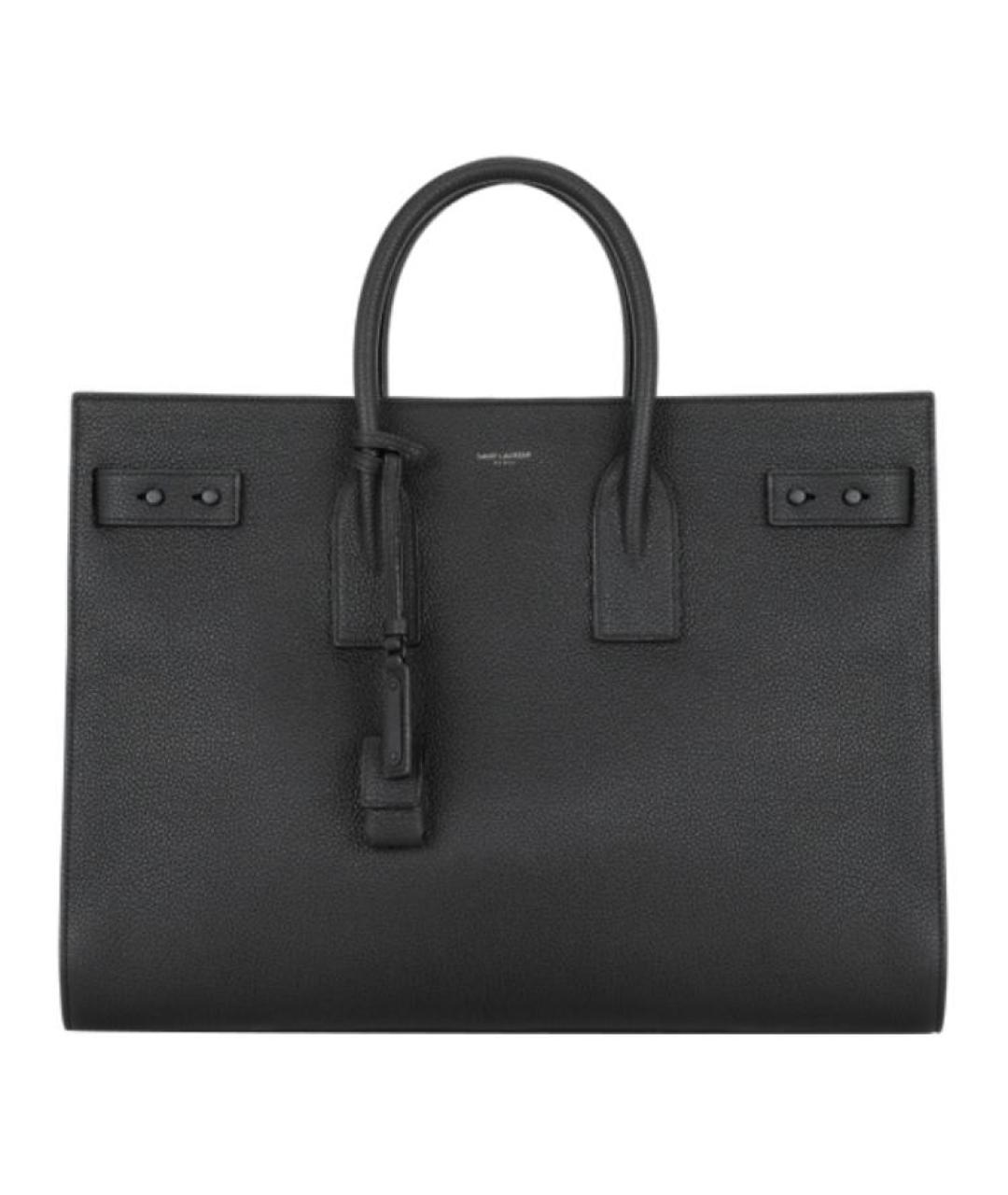 SAINT LAURENT Черная кожаная сумка через плечо, фото 1