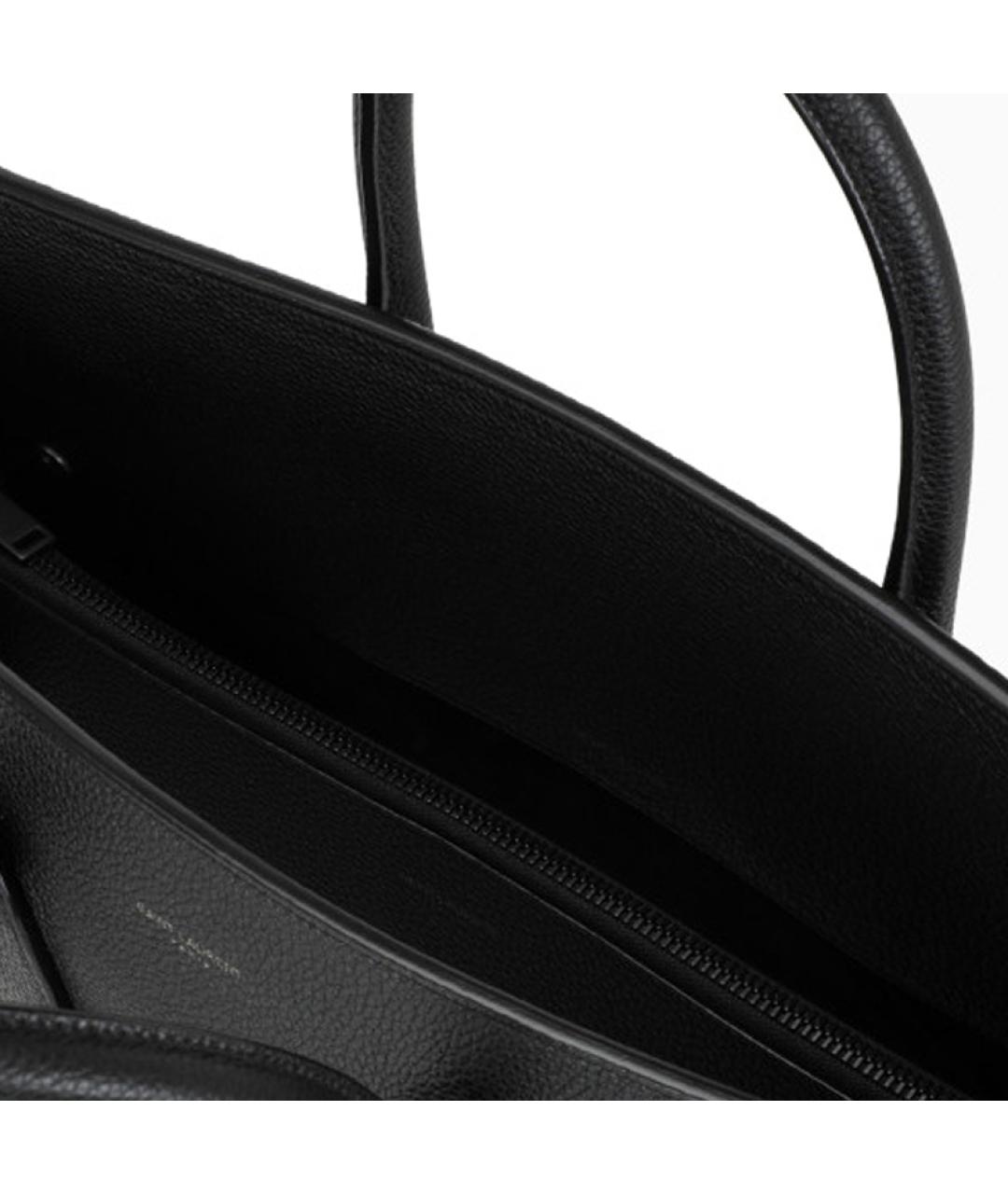 SAINT LAURENT Черная кожаная сумка через плечо, фото 4